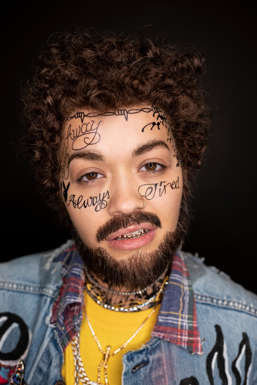 post malone costume wig